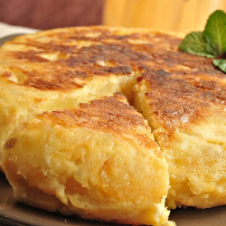 potato tortilla wedge, madre bread