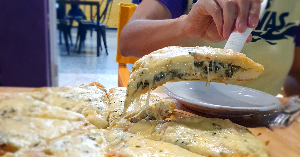 pizzas rellenas de verdura